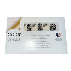 Color Street Bandana Republic Black Glossy Nail Polish Strips